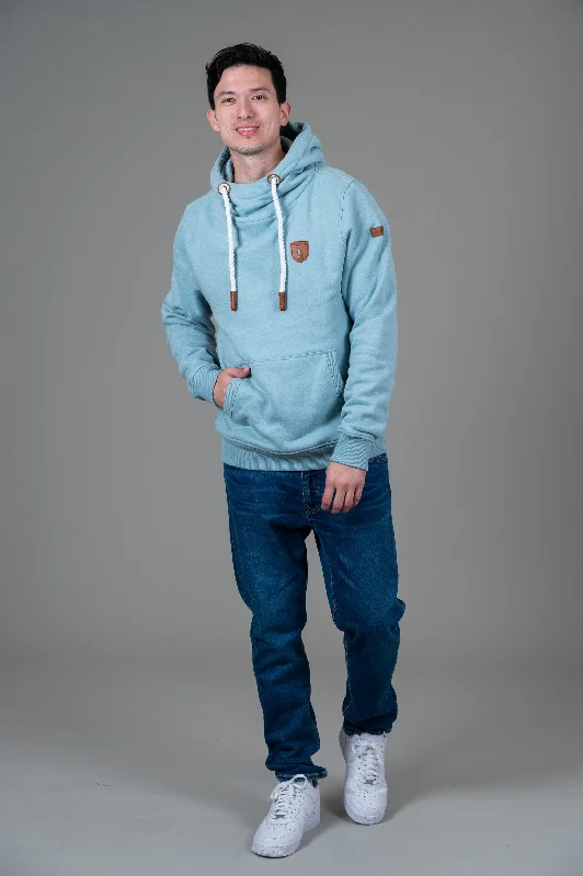 Cascade Aqua Hoodie Laid