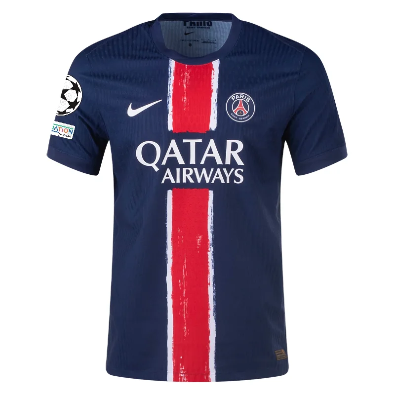 Nike Paris Saint-Germain Match Authentic Home Jersey w/ Champions League Patches 24/25 (Midnight Navy/White) Adventure