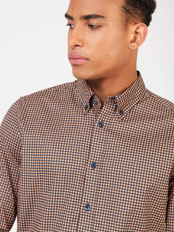 Signature Chevron Print Shirt Hip Men's Urban