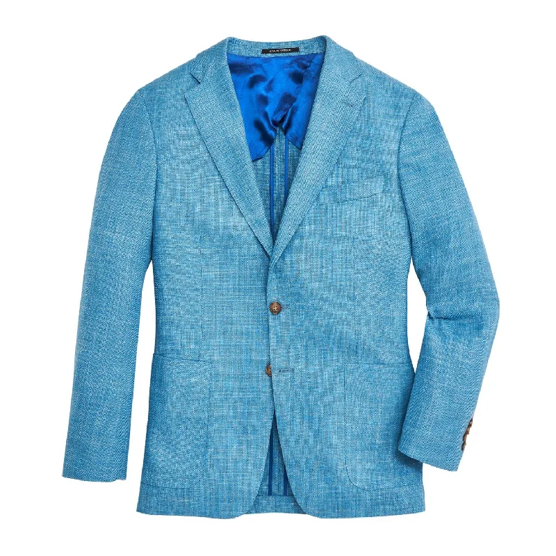 Drago Cabana Blue Solid Sport Coat Cozy Men's Sherpa