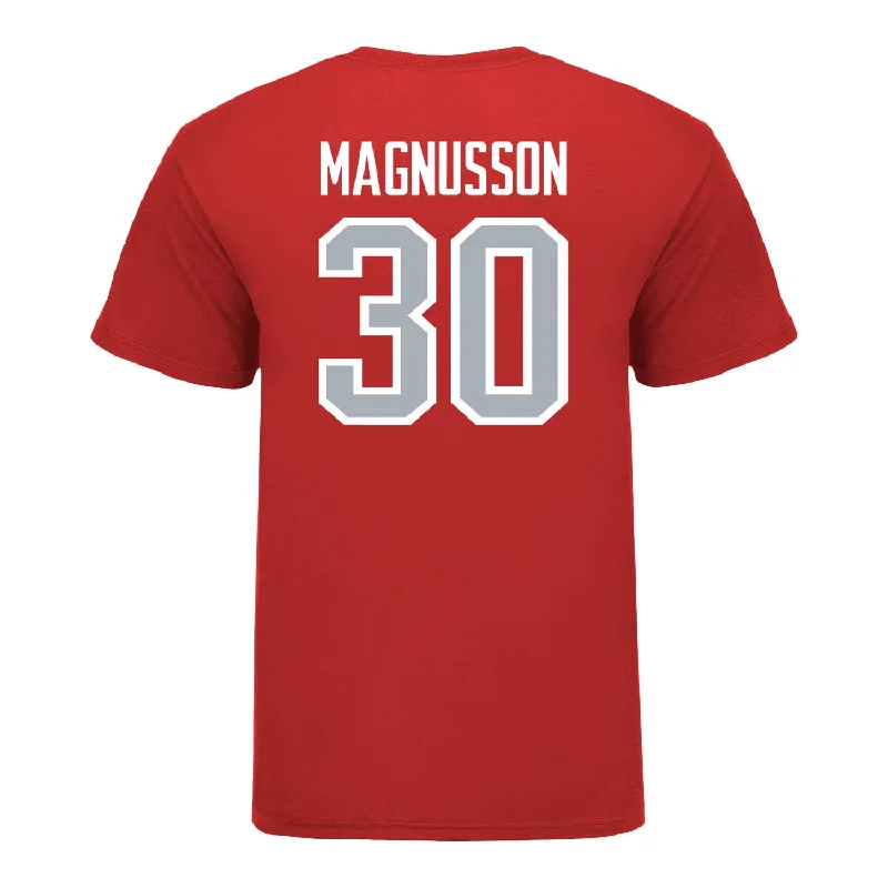 Ohio State Buckeyes Men's Soccer Student Athlete T-Shirt #30 Siggi Magnusson Laid