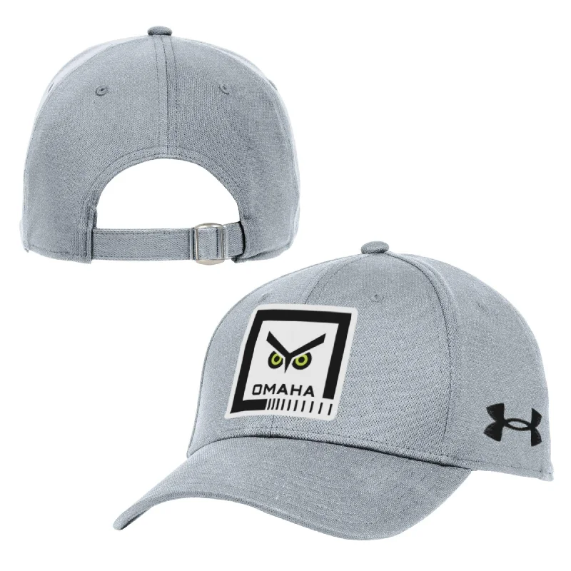 Union Omaha Under Armour Steel Heather Blitzing Adjustable Cap Rugged Men's Outdoor 