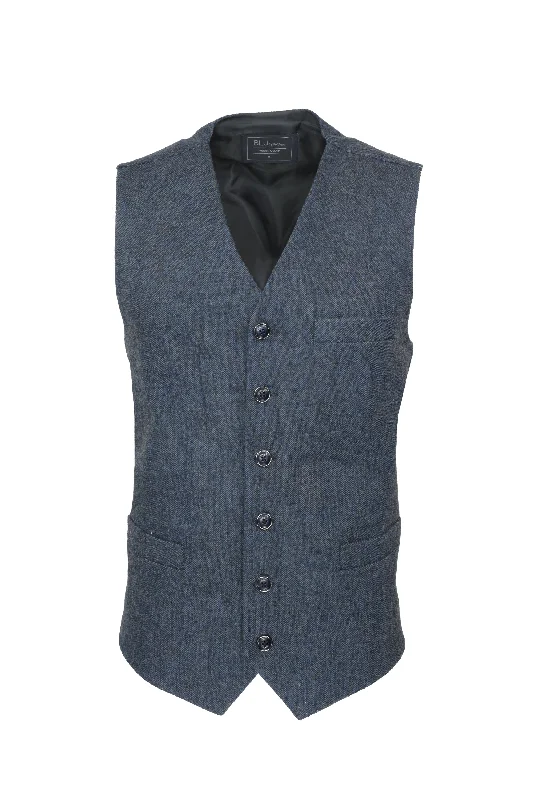 Serica Elite Waistcoat - New Navy Sleek Men's Metallic