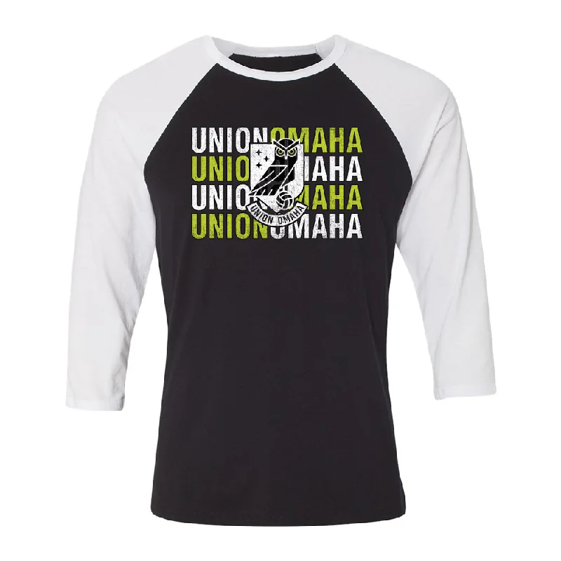 Union Omaha Men's 108 Stitches Black/White Repeater Raglan Tee Casual Men's Japanese 