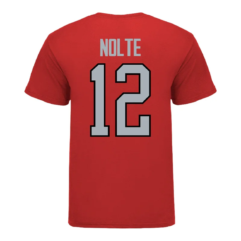 Ohio State Buckeyes Men's Volleyball Student Athlete T-Shirt #12 Ian Nolte Refined Men's Hand