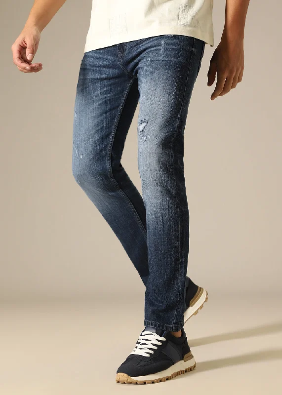 Blue Mid Fade Ankle Slim Fit Denim Vintage Men's 1970S Disco