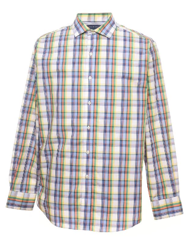 Tommy Hilfiger Checked Shirt - L Cozy Men's Sherpa