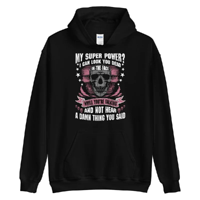 My Super Power - Skull Hoodie - up to 5XL Sleek Men's Contemporary 