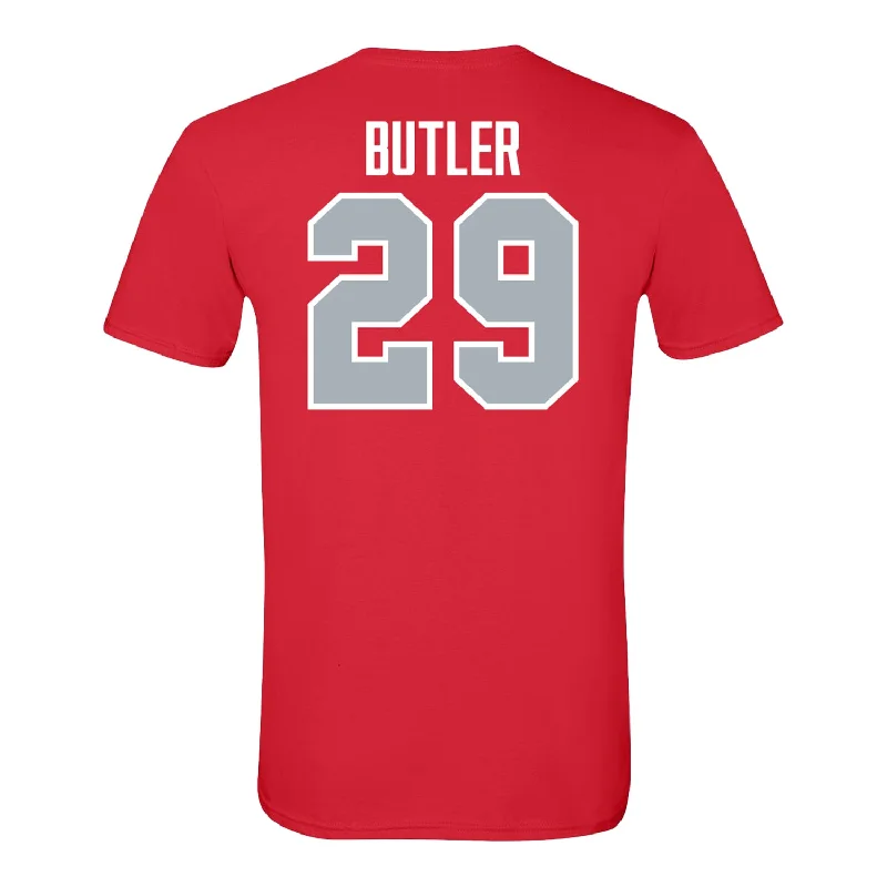 Ohio State Buckeyes #29 Ryan Butler Student Athlete Baseball T-Shirt Sleek Men's Metallic