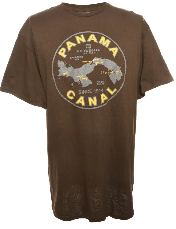 Panama Canal Printed T-shirt - M Business