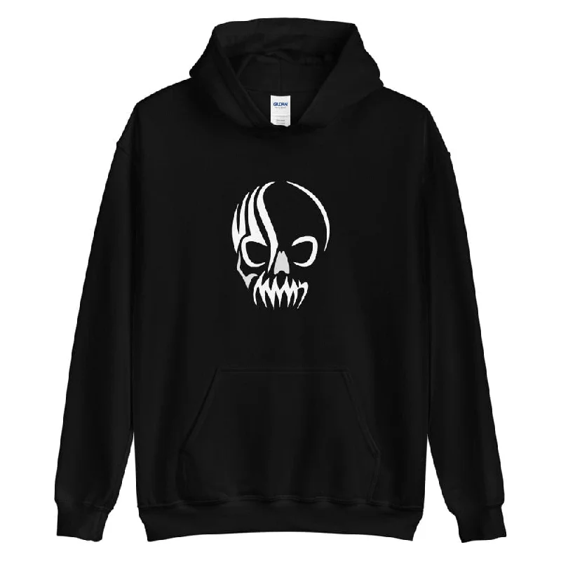 Tribal Skull Hoodie - White Skull Image - up to 5XL Unique Men's Patch