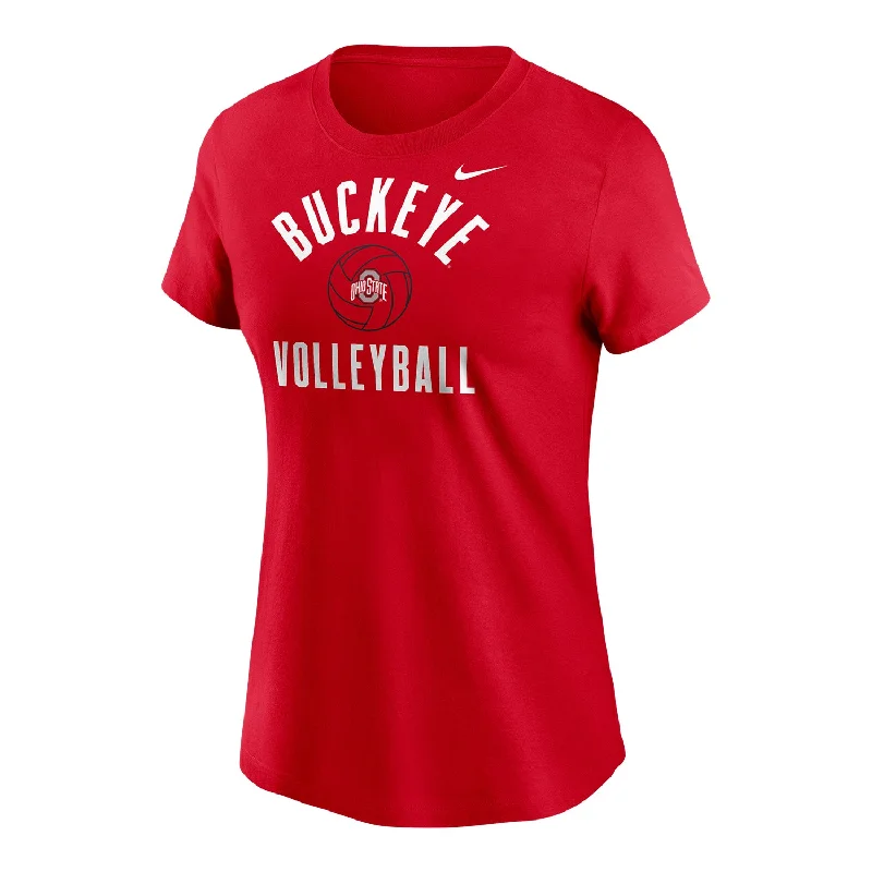 Ohio State Buckeyes Nike Ladies Volleyball Scarlet T-Shirt Tailored