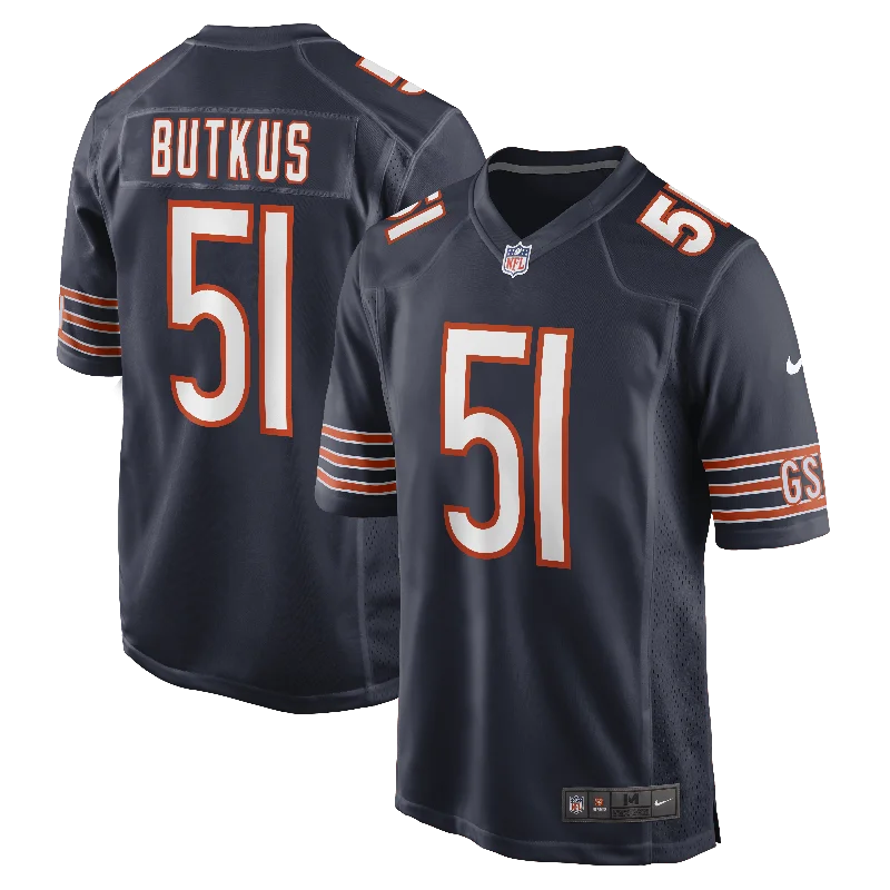 Dick Butkus Chicago Bears Nike Navy Replica Game Jersey Vintage Men's 1970S Disco