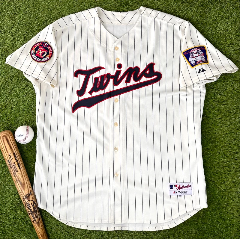 Minnesota Twins 2010 Joe Mauer Throwback MLB Baseball Jersey (56/XXXL) Tough Men's Tactical