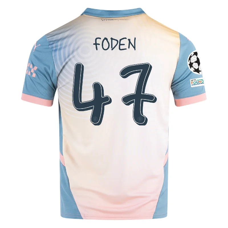 Puma Manchester City Phil Foden Fourth Jersey w/ Champions League + Club World Cup Patch 24/25 (Packaging Rosebay/Bold Blue) Artistic Men's Hand