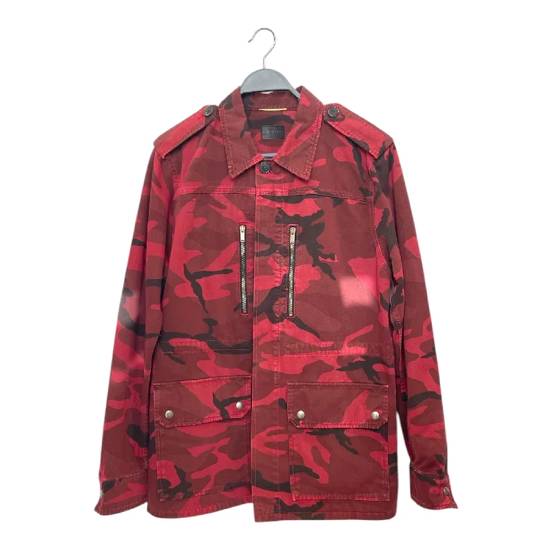 SAINT LAURENT/Souvenir Jkt/L/RED/Camouflage/JP73 2020 00898/CNP J 33501 Casual Men's Loose