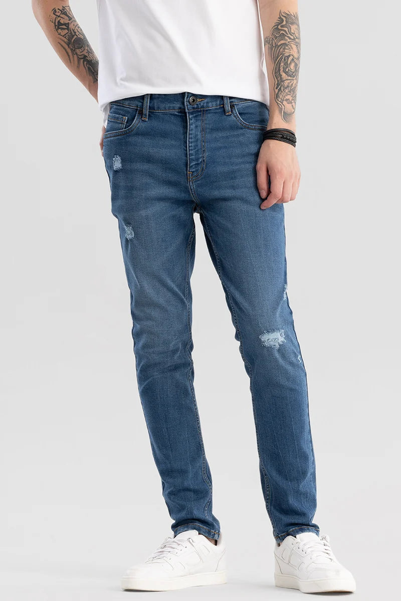 Denity Slim Fit Blue Jeans Modern Men's 