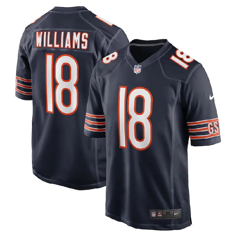 Caleb Williams Chicago Bears Nike Men's Navy Game Replica Jersey Bold Men's Animal