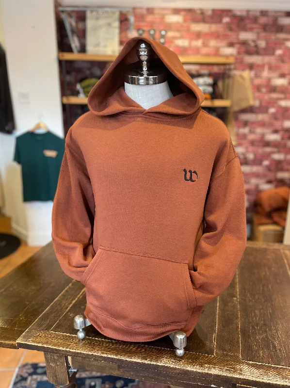 Winstons - Relaxed Hoodie - Burnt Orange Casual Men's Short