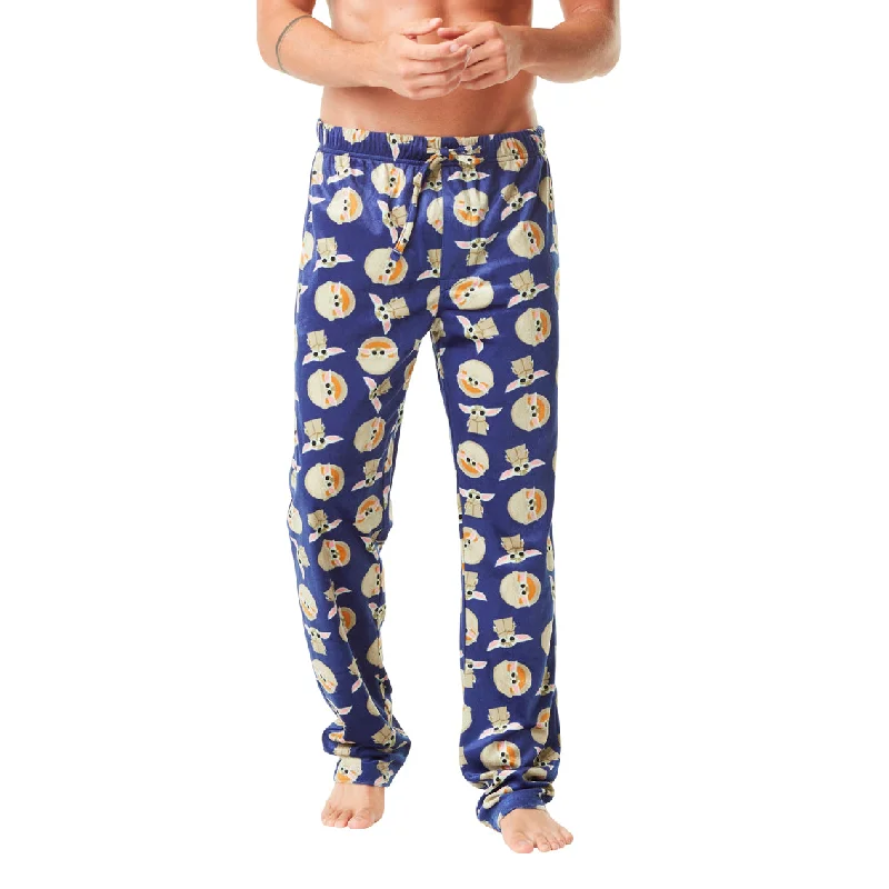 CRAZYLOUNGE Mandalorian Blue Baby Yoda with Faces Pajamas & Loungewear (2 Pack) Beach