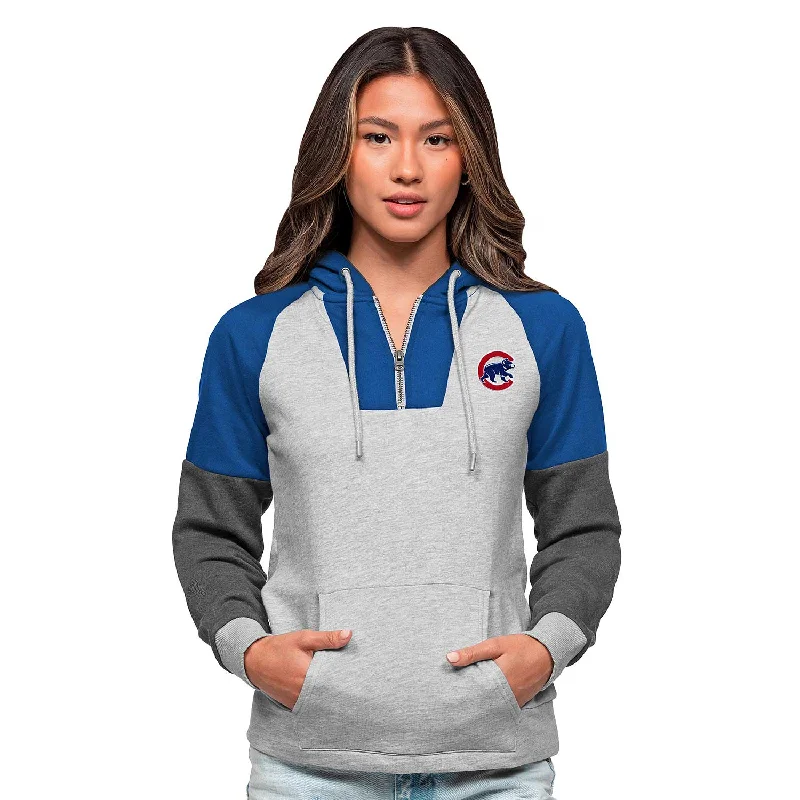 Chicago Cubs Women's Jackpot Walking Bear 1/4-Zip Hooded Sweatshirt Unique Men's Patch