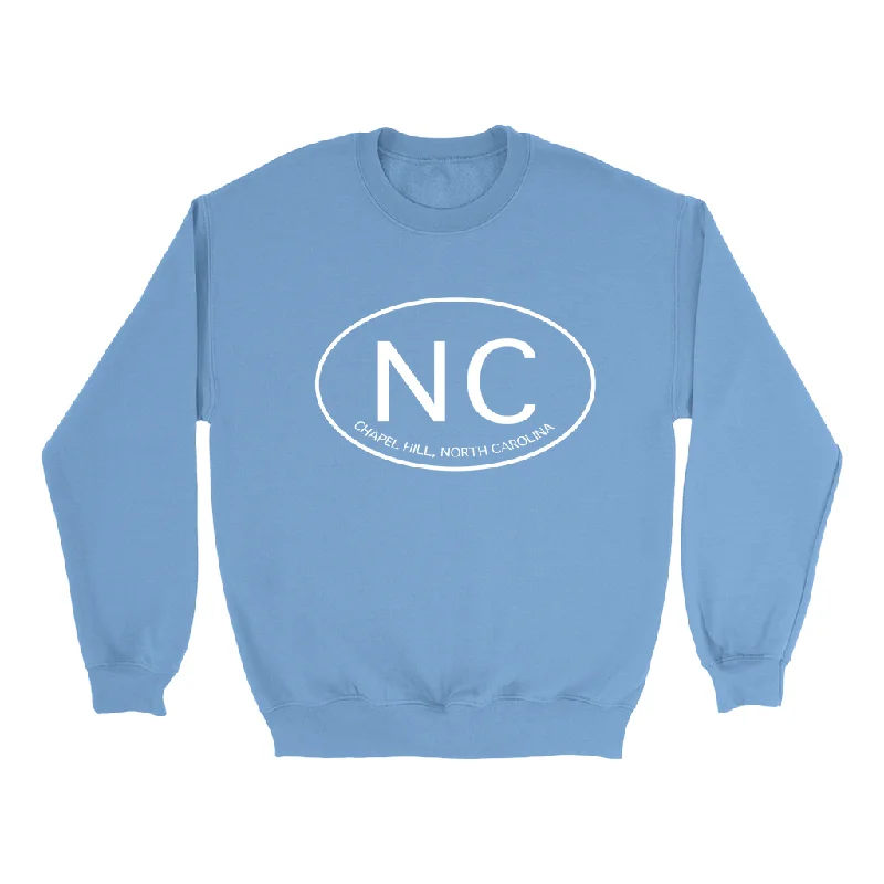 Chapel Hill North Carolina Blue Oval Adult Sweatshirt Bold Men's Animal