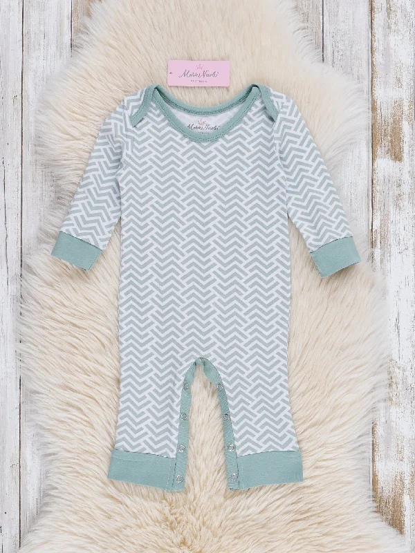 Broken Chevron Stripe Sleeper Pajamas Organic