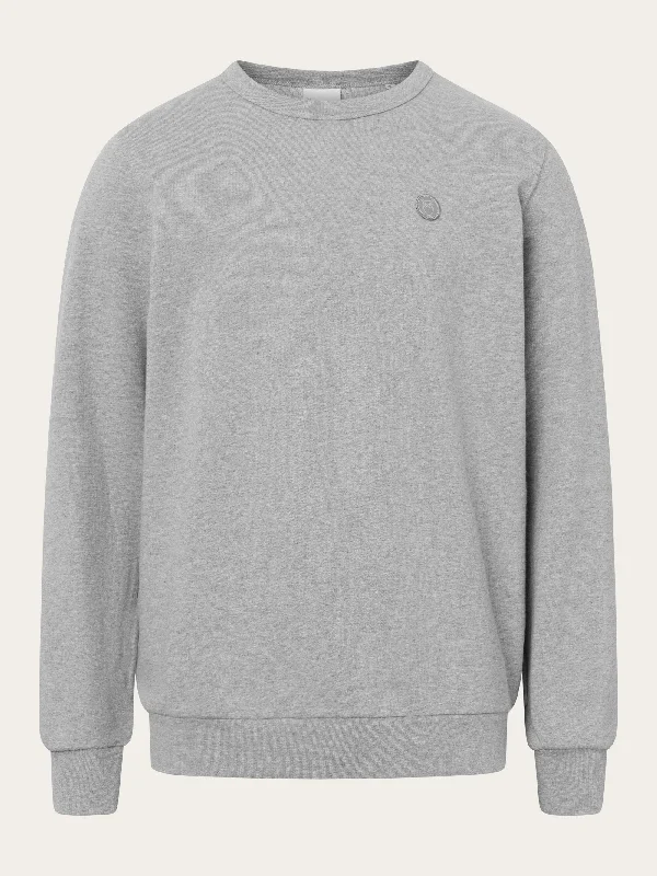 Basic badge sweat - Grey Melange Dapper Men's Bow