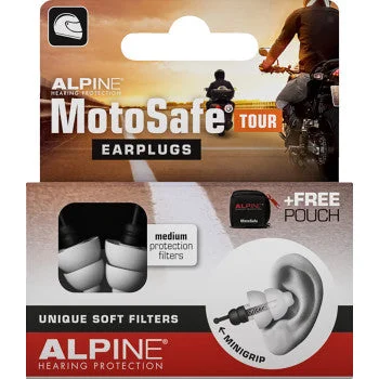 MotoSafe Earplugs - Tour Trendy Men's Oversized