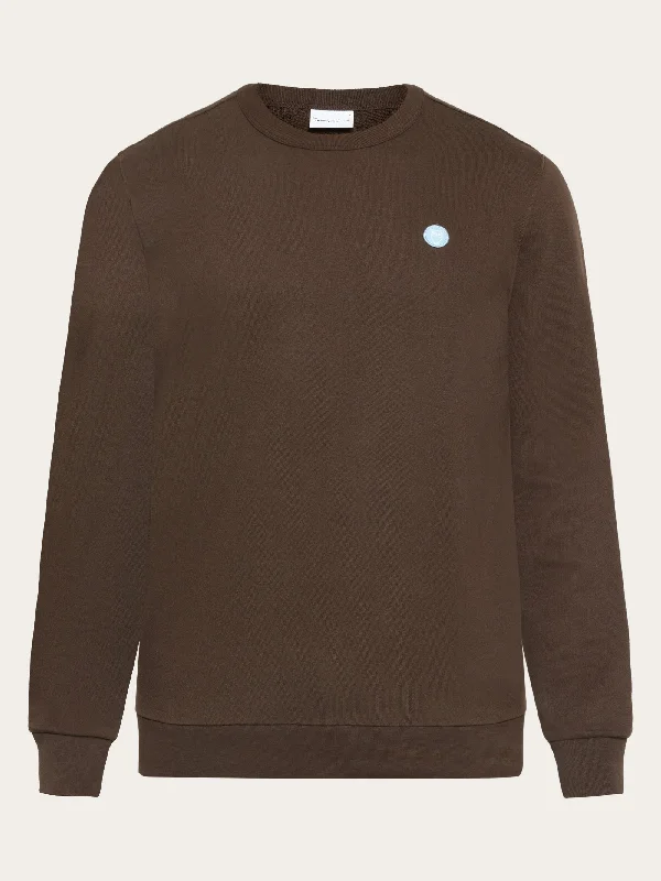 Basic badge sweat - Demitasse (brown) Laid