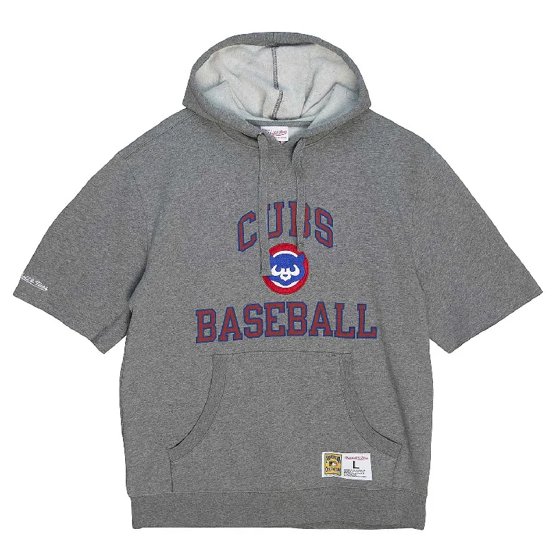 Chicago Cubs Short Sleeve Fleece Hooded Sweatshirt Tough Men's Tactical