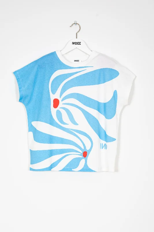 T-SHIRT SEOUL-BLUE Modern Men's Geometric