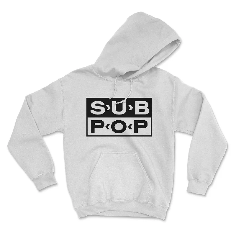 Logo White Pullover Hoodie Sweatshirt Hip Men's Retro