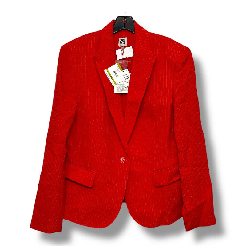 Blazer By Anne Klein In Red, Size: 14 Hip Men's Urban