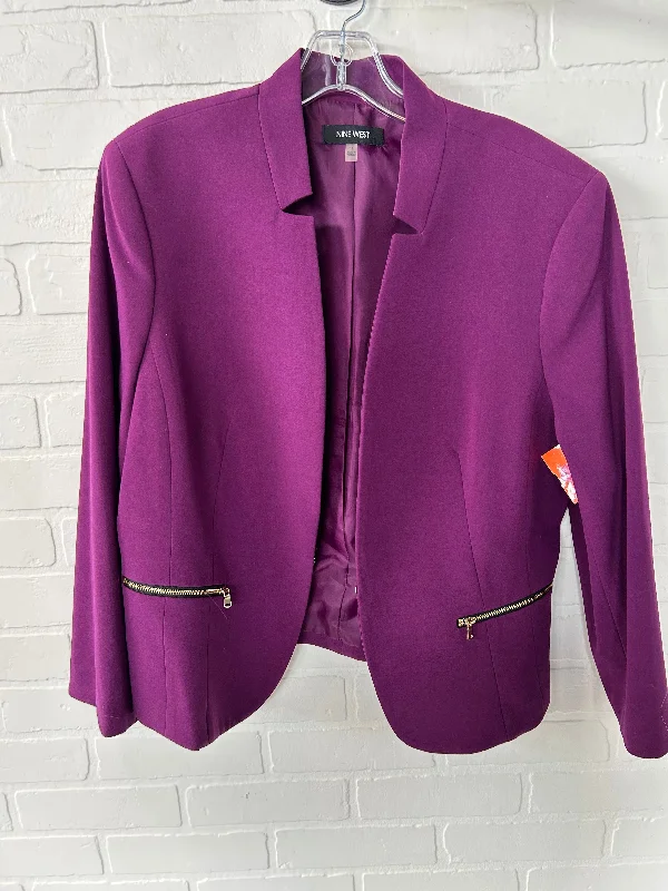 Blazer By Nine West In Purple, Size: Xl Polished Men's Silk