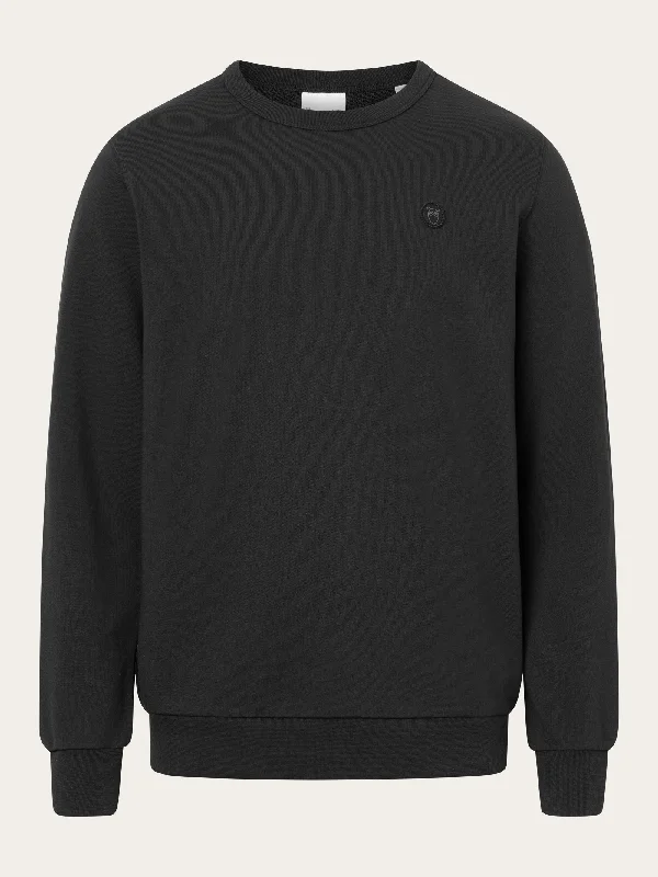 Basic badge sweat - Black Jet British Gentleman Style