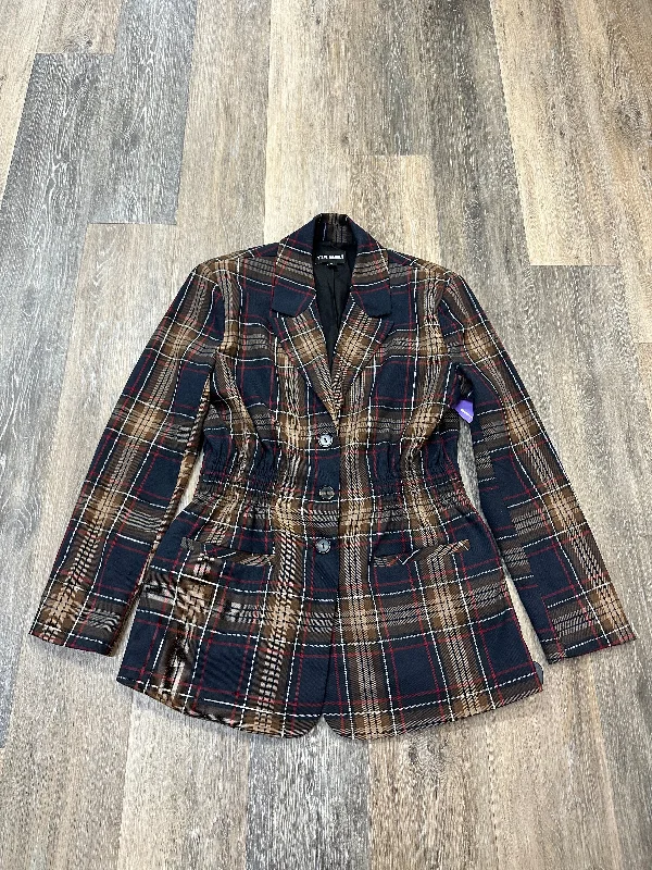 Blazer By Steve Madden In Plaid Pattern, Size: S Monochromatic All