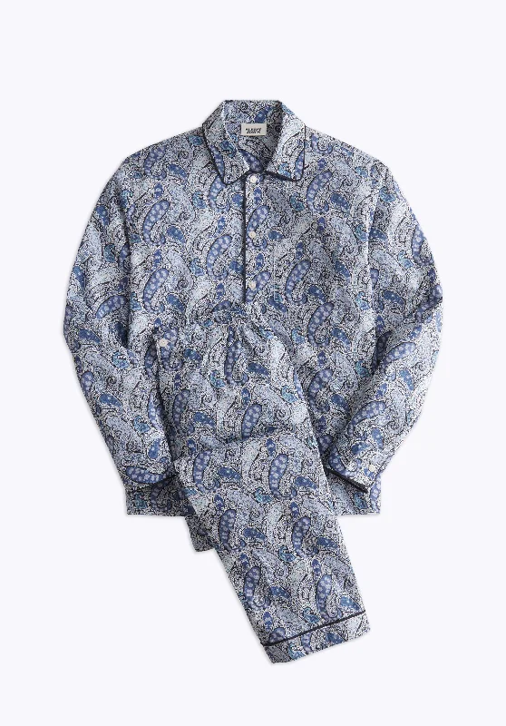 Henry Pajama Set in Blue Liberty Bourton Practical Men's Quick