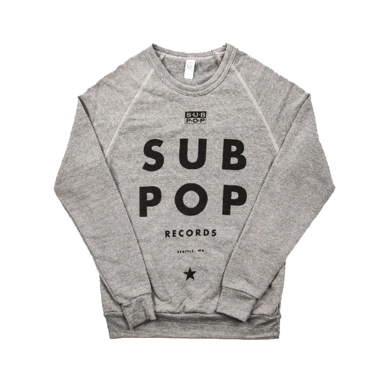 Sub Pop Futura Grey Crew Sweatshirt Elegant Men's Cashmere