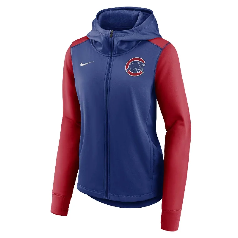 Chicago Cubs Women's Nike AC Full-Zip Hooded Sweatshirt Streetwear Style