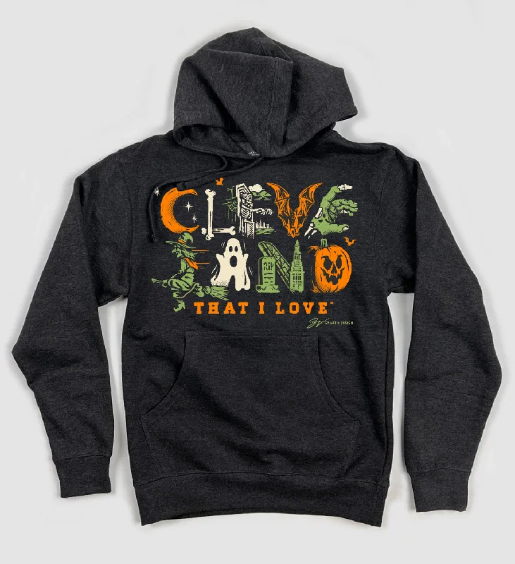 Cleveland Halloween Collage Hooded Sweatshirt Youthful Men's Anime