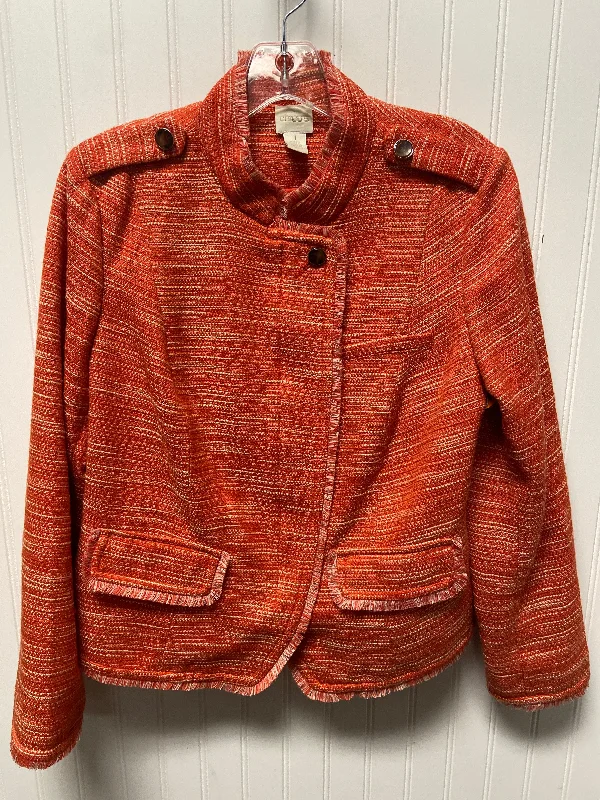 Blazer By Chicos In Orange, Size: M Hip Men's Retro