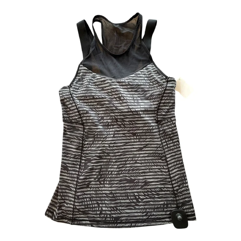 Athletic Tank Top By Lululemon In Black & Grey, Size: 6 Edgy Men's Punk