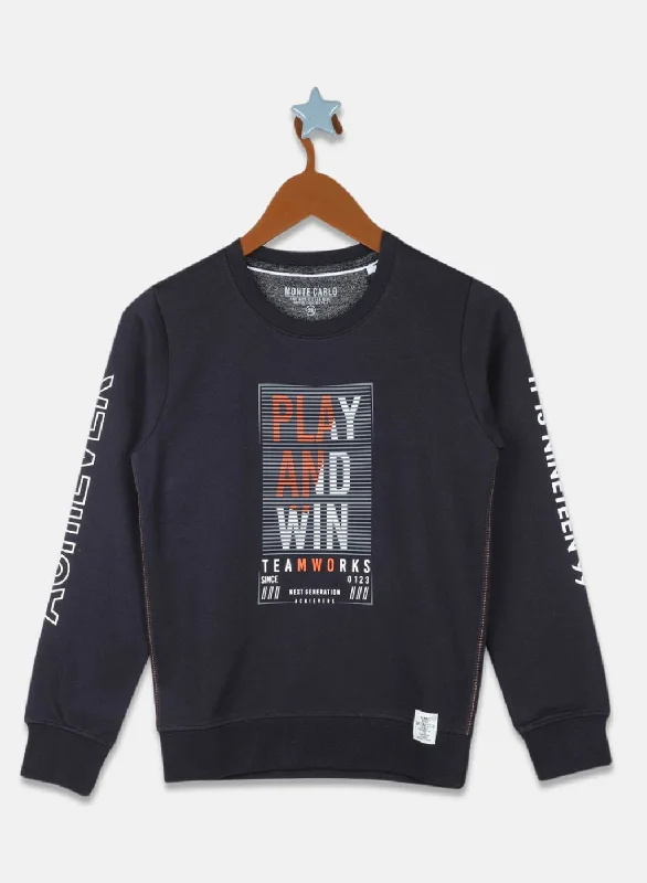 Boys Grey Printed Sweatshirt Stylish Men's Neon