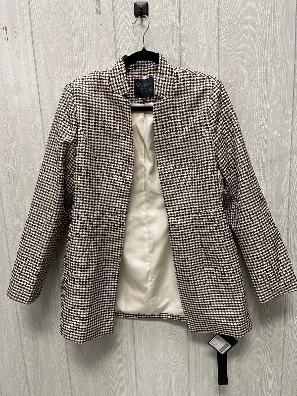 Blazer By mina self In Brown & Cream, Size: M Sleek Men's Metallic