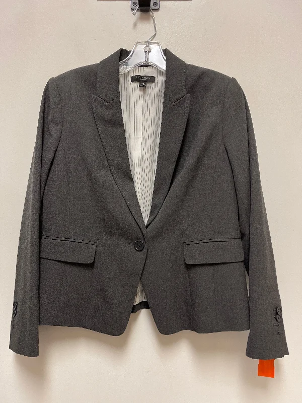 Blazer By Ann Taylor In Grey, Size: Mp Bold Men's Statement