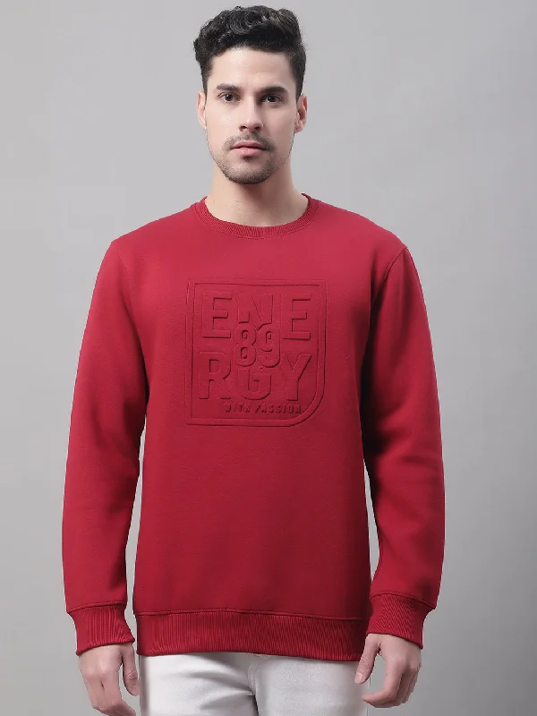 Men Maroon Sweatshirt Bold Men's Statement