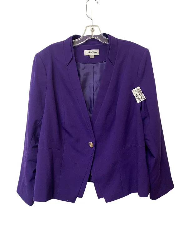 Blazer By Calvin Klein In Purple, Size: 18 Refined Men's Classic 