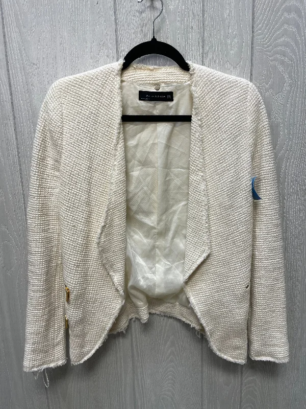 Blazer By Zara Women In Cream, Size: S Relaxed Men's Beach