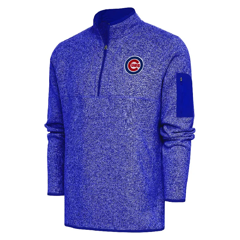 Chicago Cubs Royal Bullseye Fortune 1/4-Zip Jacket Refined Men's Hand